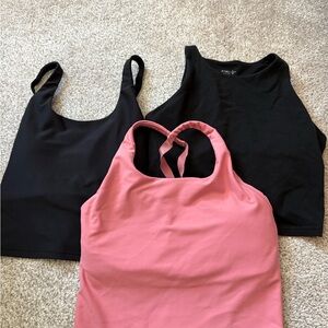 Old Navy Black and Pink Camisoles